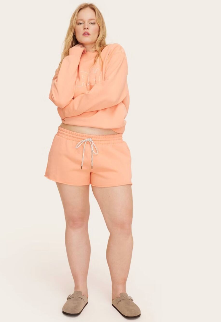 Target x Parke peach orange mid rise pullon sweatshorts - size medium